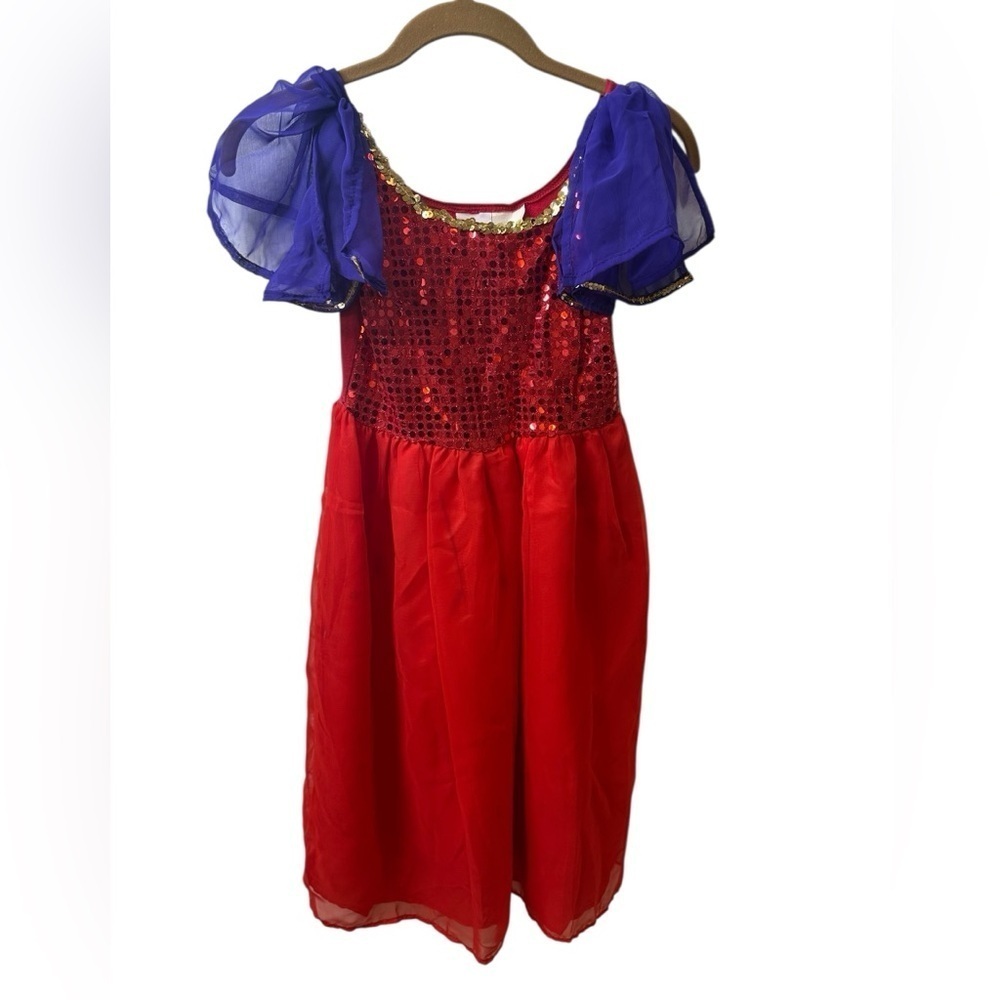 Disney Red and Purple Dance Costume with Sequin Bodice